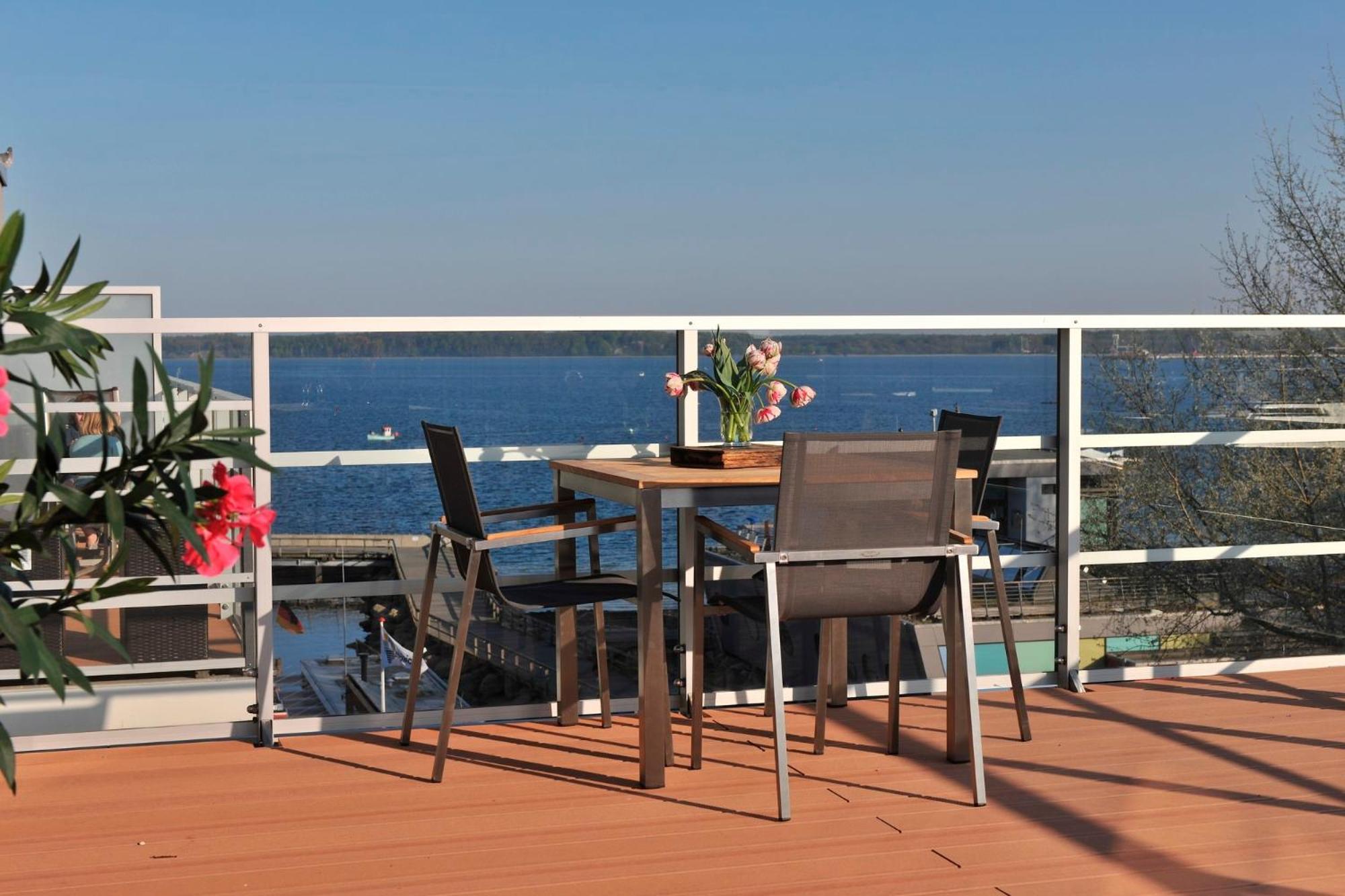 Apartment 37 "Sonnendeck", Blickrichtung Von Der Terrasse Auf Das Offenes Meer, Strand, Innenstadt Эккернфёрде Экстерьер фото