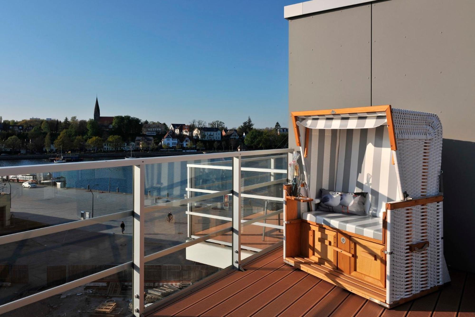Apartment 37 "Sonnendeck", Blickrichtung Von Der Terrasse Auf Das Offenes Meer, Strand, Innenstadt Эккернфёрде Экстерьер фото